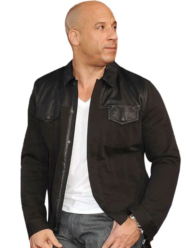Vin Diesel Fast & Furious 6 Premiere Black Jacket-Mjacket.com