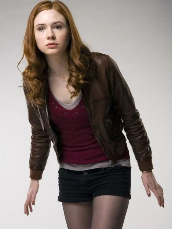 Karen Gillan Dr Who Series Leather Jacket