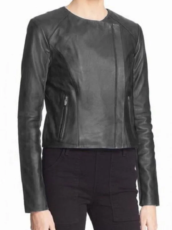 Emily Bett Rickards Arrow Leather Jacket-Mjacket.com