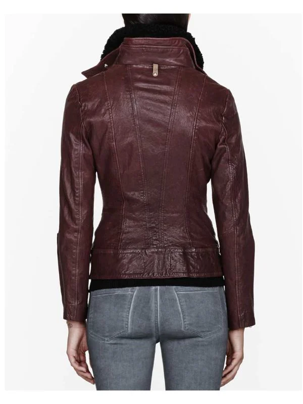 Emma Swan Jacket Once Upon a Time Season 4 Maroon Leather Jacket ...
