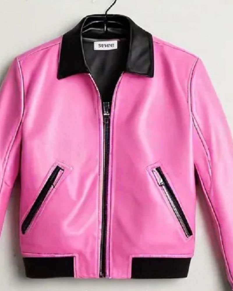 Kardashian Pink Leather Jacket 