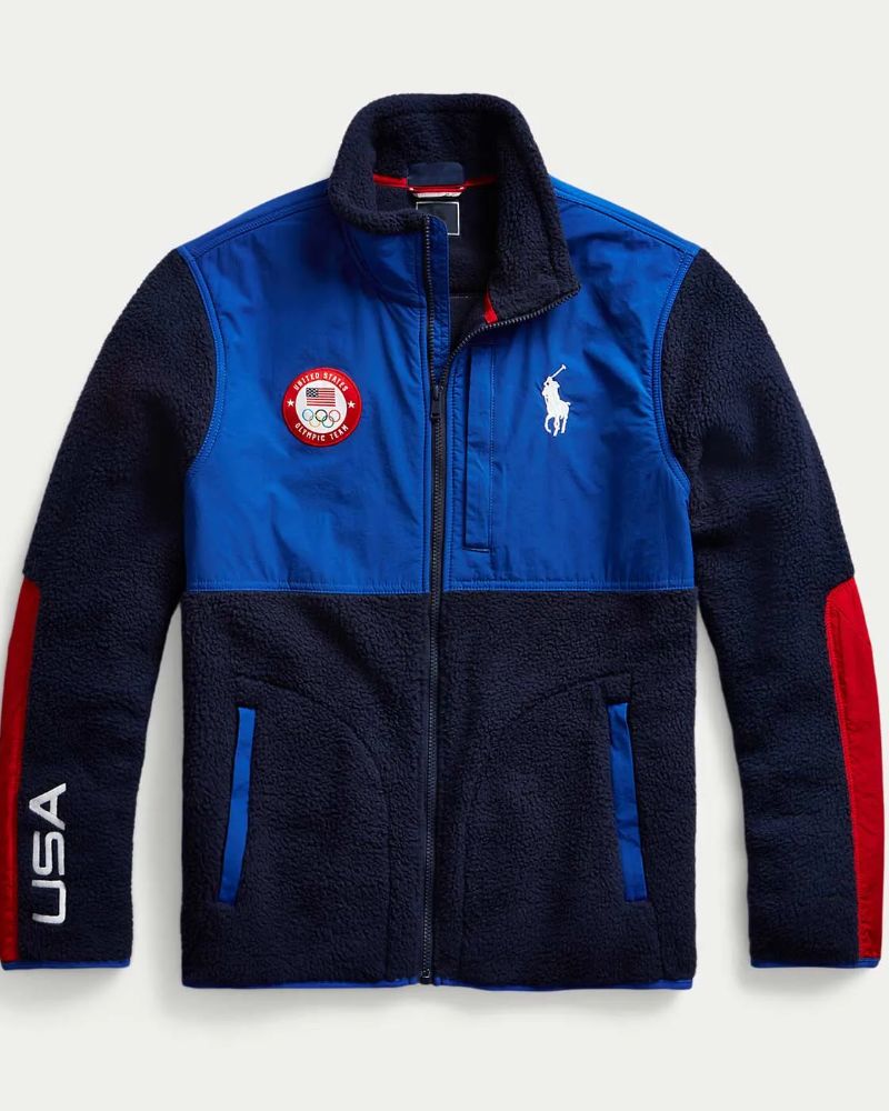 Team USA Olympic Color-Blocked Jacket