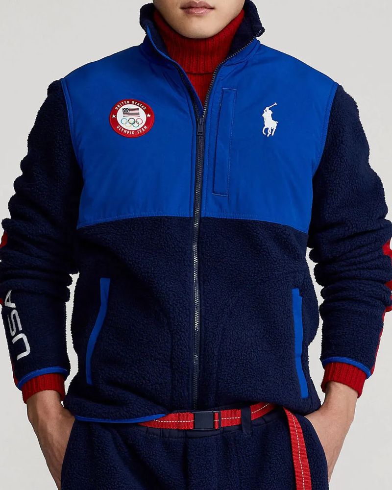 Team USA Olympic Color-Blocked Jacket