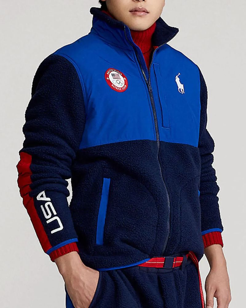 Team USA Olympic Color-Blocked Jacket