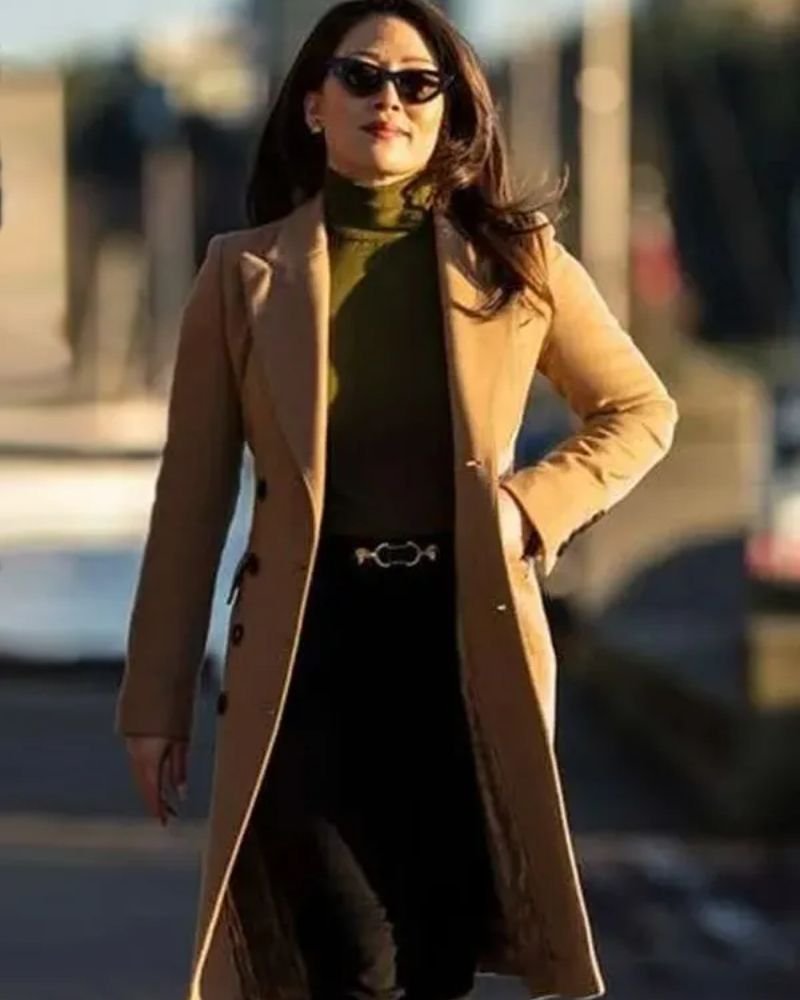 Tracker Reenie Greene Brown Trench Coat