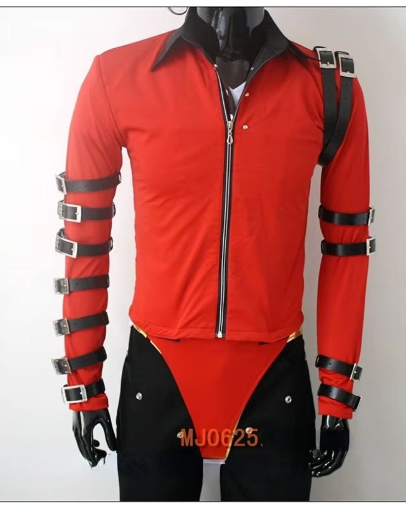 Michael Jackson Bad Red Handmade Jacket 