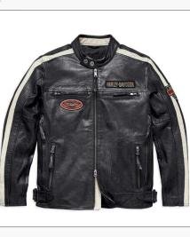 Shop Harley-Davidson Men's Eagle Logo Motorcycle Leather Jacket- Buy ...