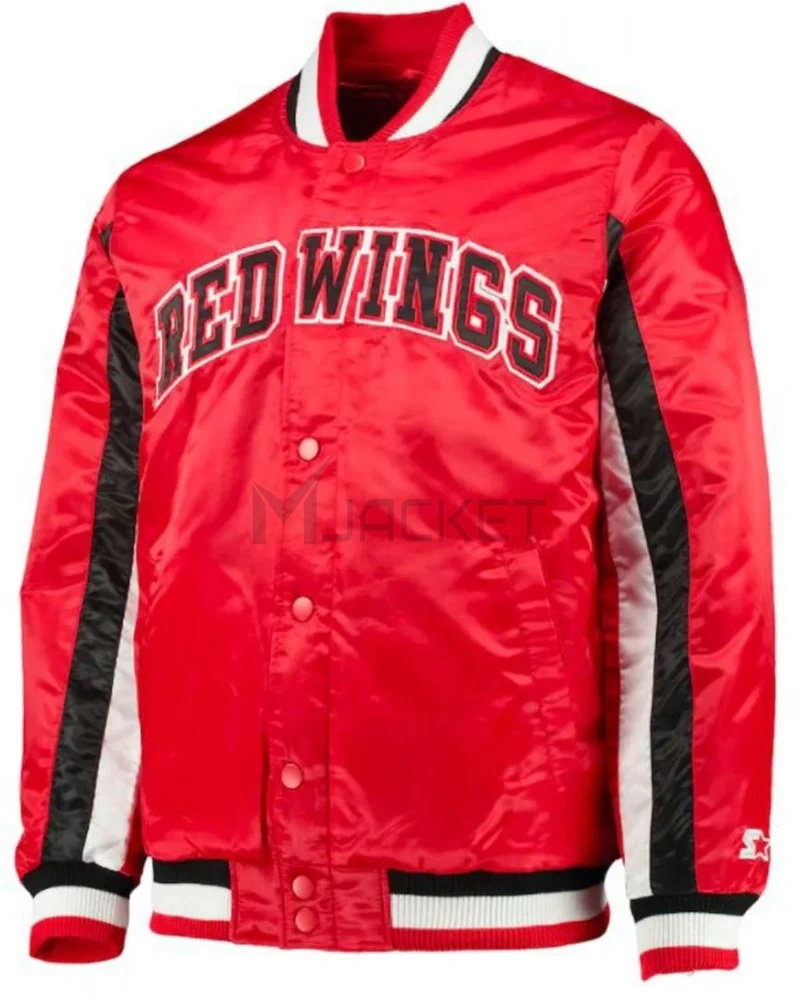 Detroit Red Wings Starter Red Satin Jacket - image 1