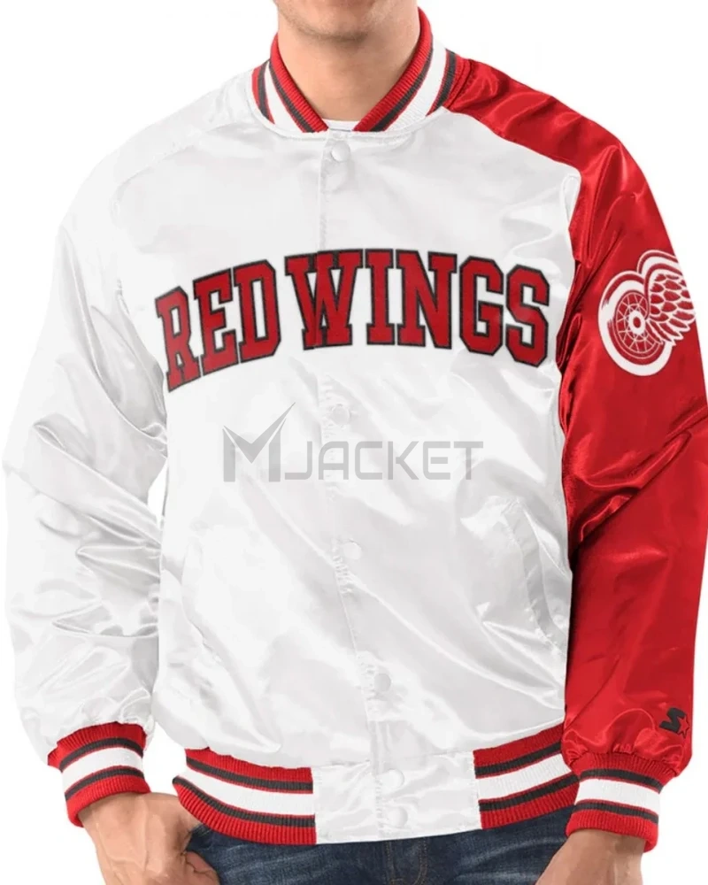 Detroit Red Wings Starter Red Satin Jacket - image 2