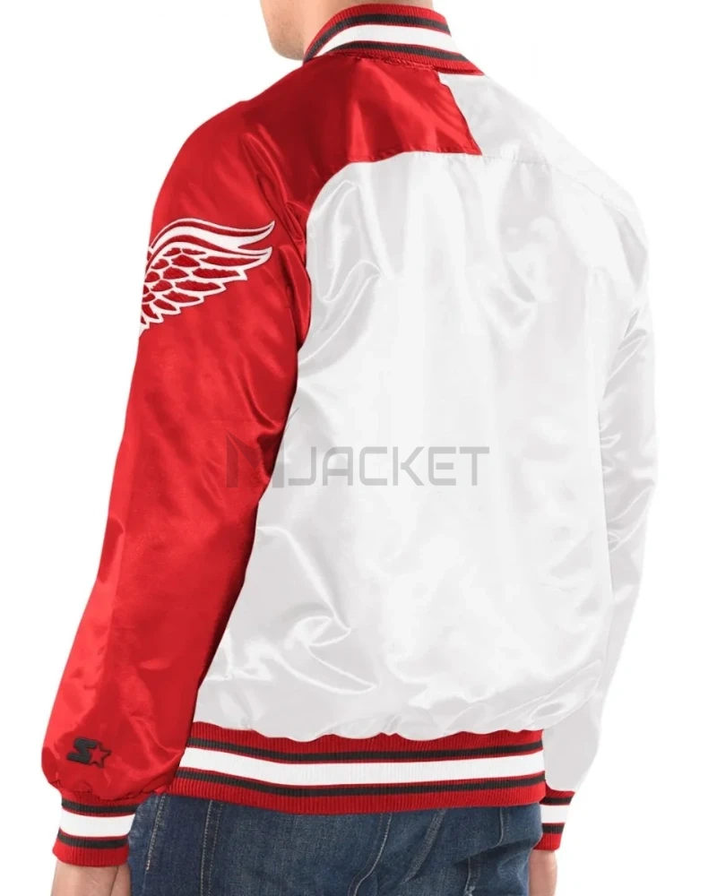 Detroit Red Wings Starter Red Satin Jacket - image 5