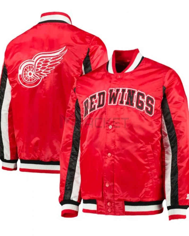 Detroit Red Wings Starter Red Satin Jacket - image 6