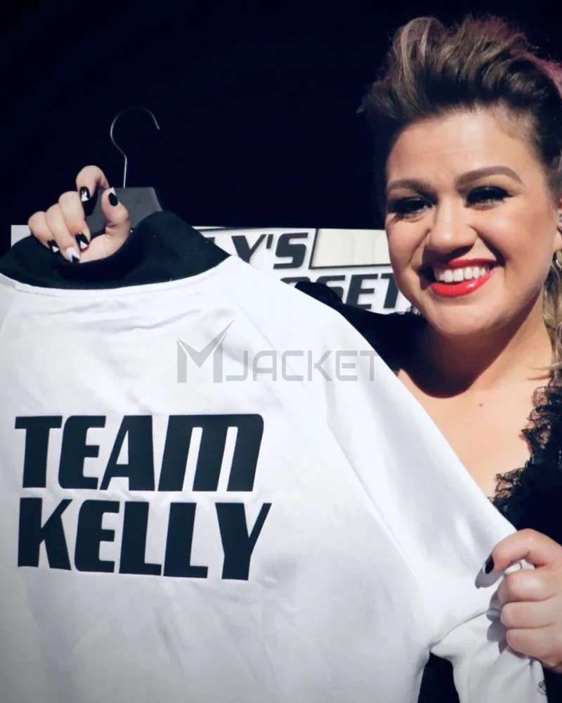 Kelly Clarkson The Voice 15 KC Bomber Satin Jacket - image 6