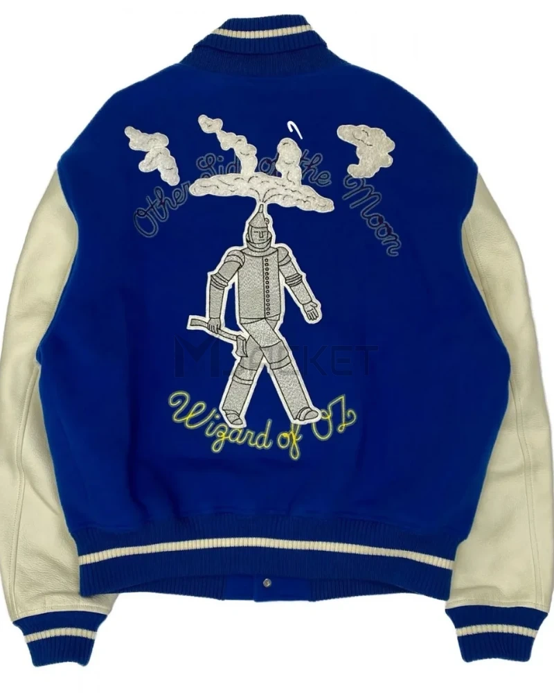 Letterman Wizard of Oz Plain Rainbow Blue and White Jacket - image 2