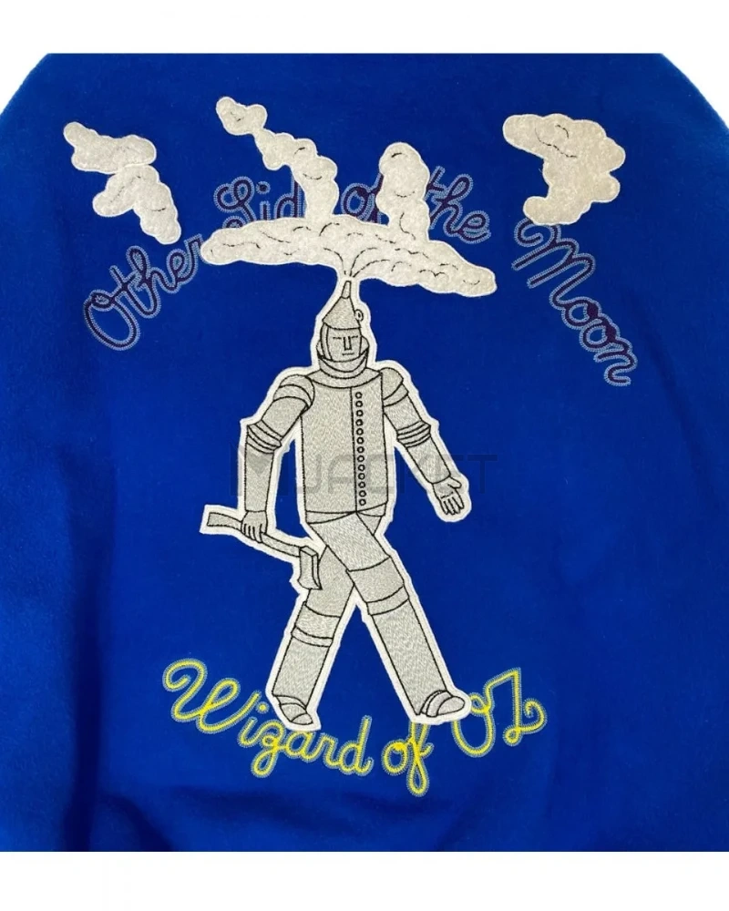 Letterman Wizard of Oz Plain Rainbow Blue and White Jacket - image 4