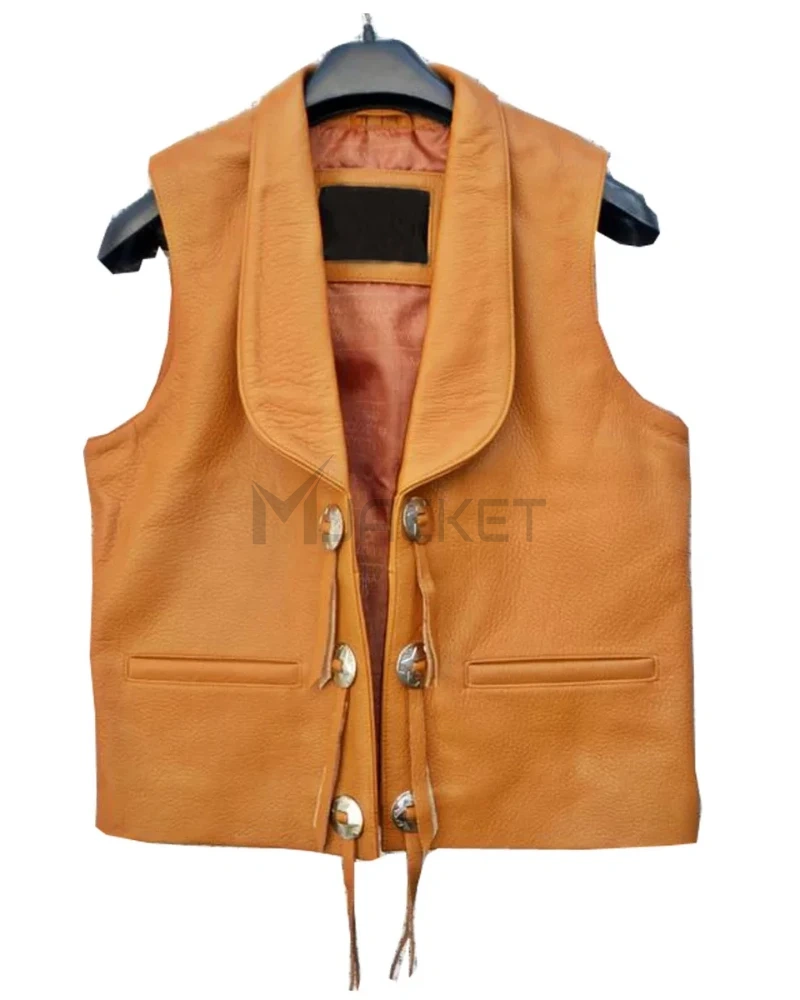 Lorne Greene Bonanza Leather Vest - image 1