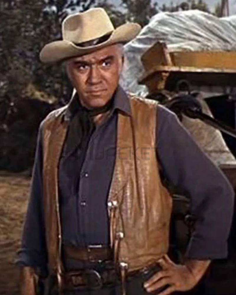 Lorne Greene Bonanza Leather Vest - image 13