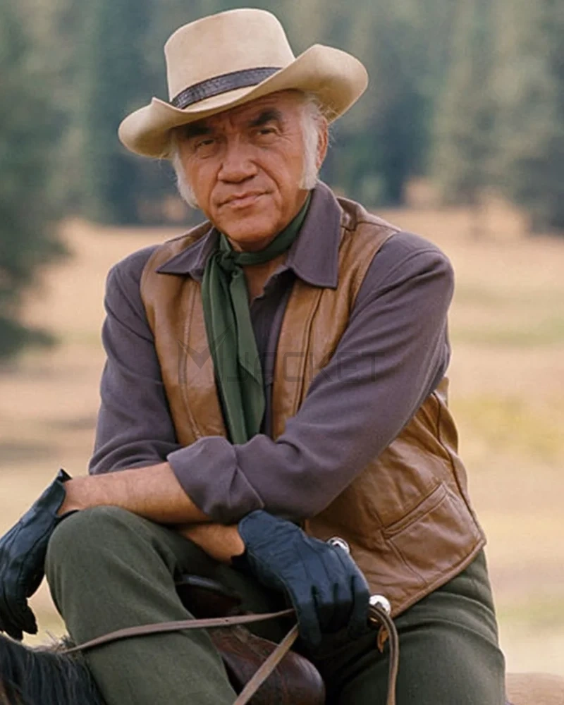 Lorne Greene Bonanza Leather Vest - image 15