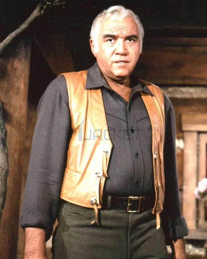 Lorne Greene Bonanza Leather Vest - image 2