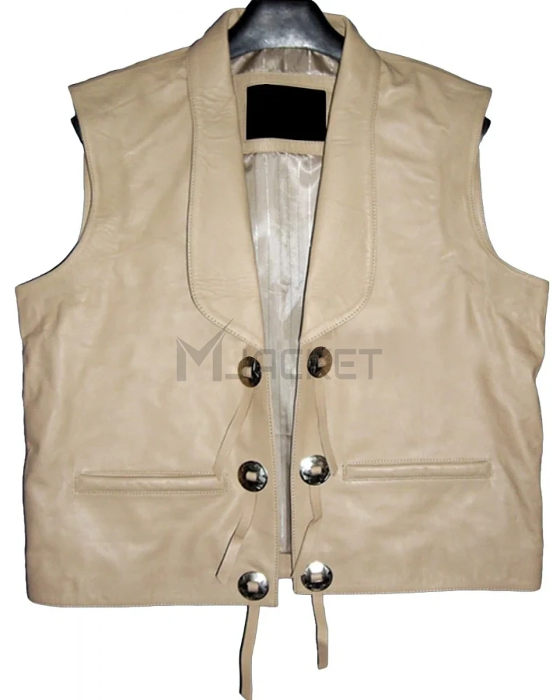 Lorne Greene Bonanza Leather Vest - image 4